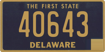 DE license plate 40643