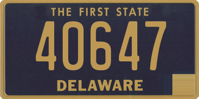 DE license plate 40647