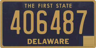 DE license plate 406487