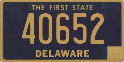 DE license plate 40652