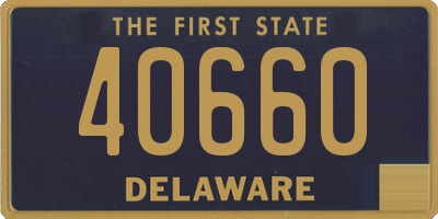 DE license plate 40660