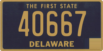 DE license plate 40667