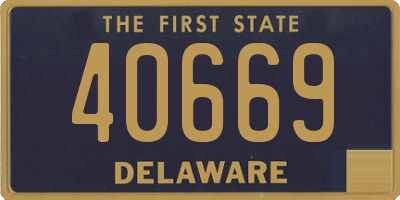 DE license plate 40669