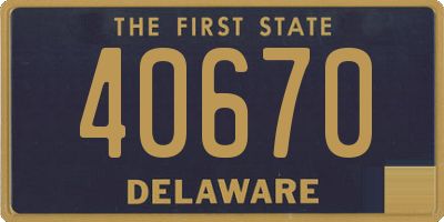 DE license plate 40670