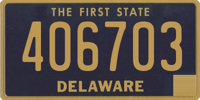 DE license plate 406703