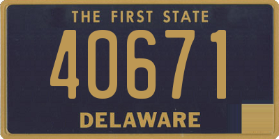 DE license plate 40671