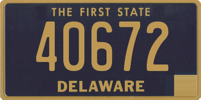 DE license plate 40672