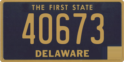 DE license plate 40673