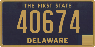 DE license plate 40674