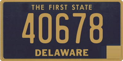 DE license plate 40678