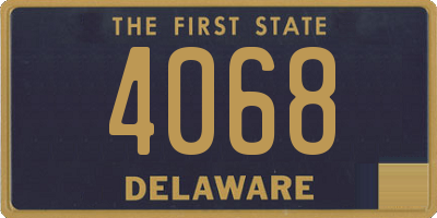 DE license plate 4068