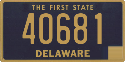 DE license plate 40681