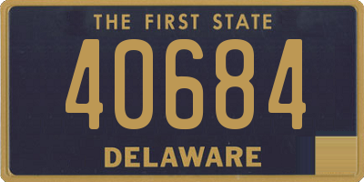 DE license plate 40684