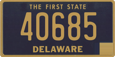 DE license plate 40685