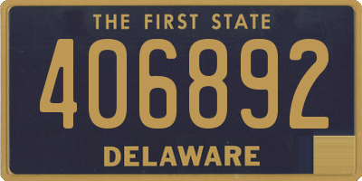 DE license plate 406892