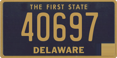 DE license plate 40697