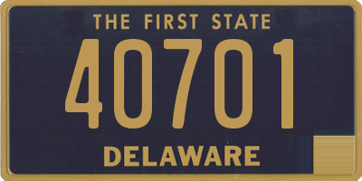 DE license plate 40701