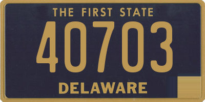 DE license plate 40703