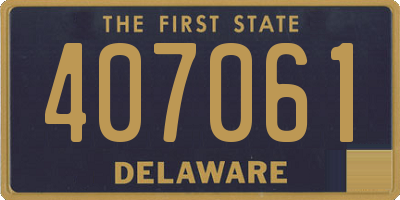 DE license plate 407061