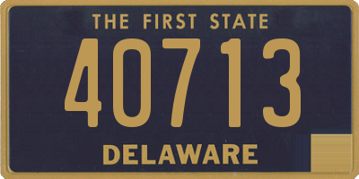 DE license plate 40713