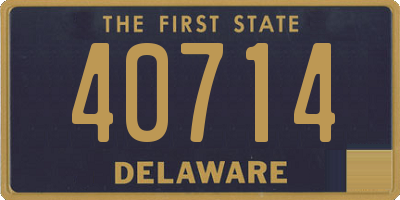 DE license plate 40714