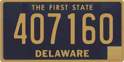 DE license plate 407160