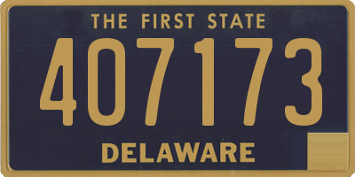 DE license plate 407173