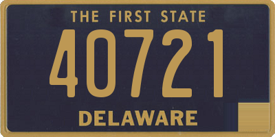 DE license plate 40721