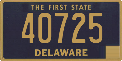 DE license plate 40725