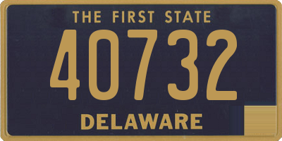 DE license plate 40732