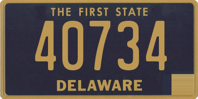 DE license plate 40734