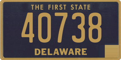 DE license plate 40738