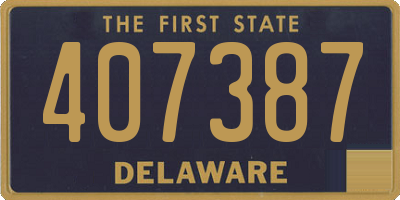 DE license plate 407387