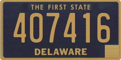 DE license plate 407416