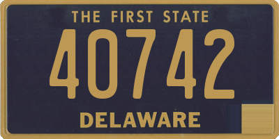 DE license plate 40742