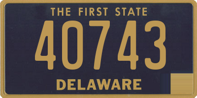 DE license plate 40743