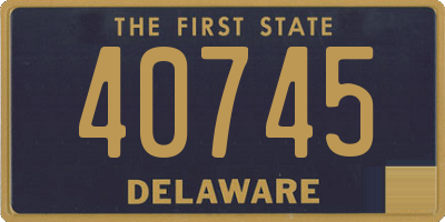 DE license plate 40745