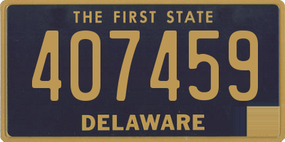 DE license plate 407459