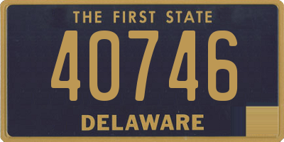 DE license plate 40746