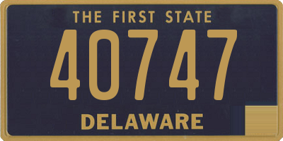 DE license plate 40747