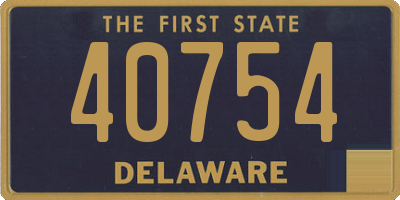 DE license plate 40754