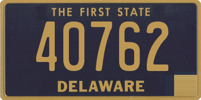 DE license plate 40762