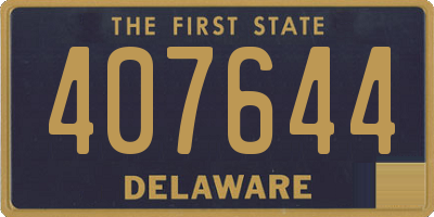 DE license plate 407644
