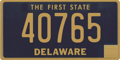 DE license plate 40765