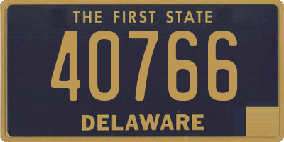 DE license plate 40766