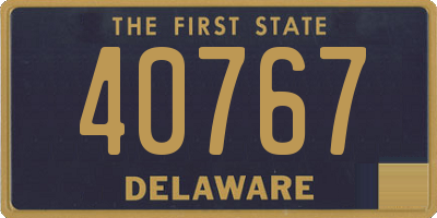 DE license plate 40767