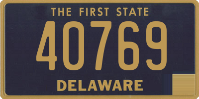 DE license plate 40769