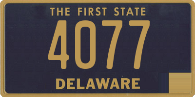 DE license plate 4077