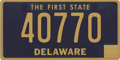 DE license plate 40770