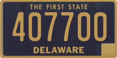 DE license plate 407700